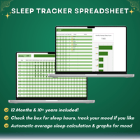 Thumbnail for Sleep Tracker Spreadsheet
