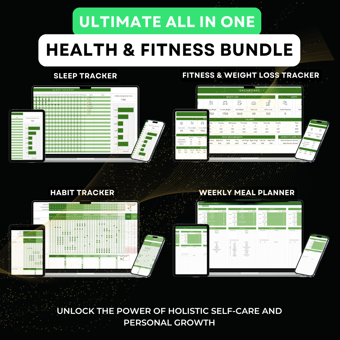 Health & Fitness Spreadsheet Bundle